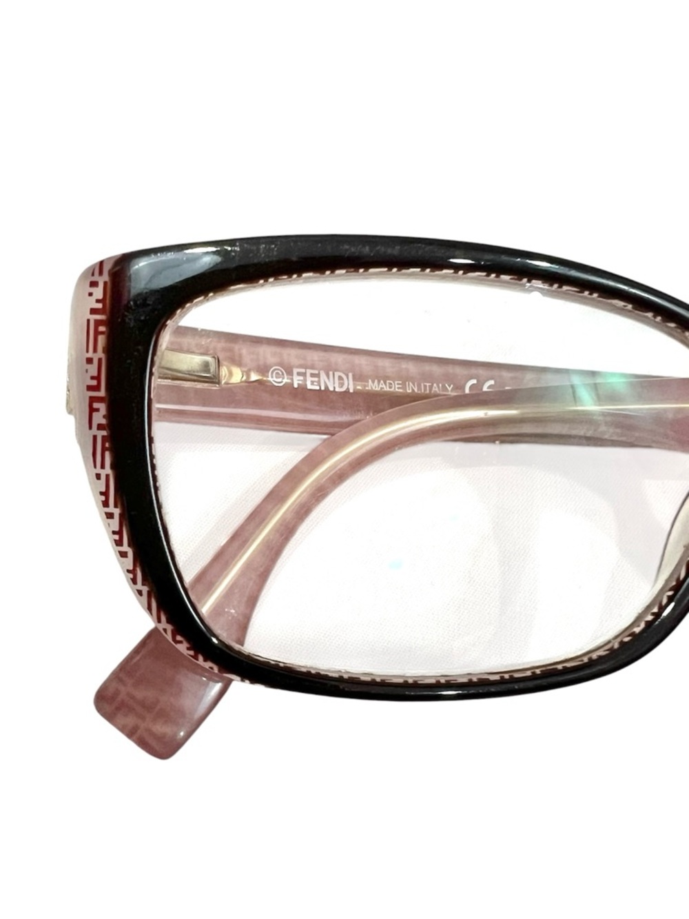 Fendi FF Monogram Prescription Rectangle Cat Eye Glasses Frames FF0003 7PH ITALY - Picture 2 of 16